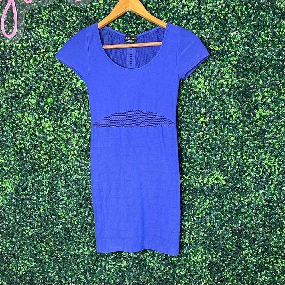 Bebe M/L Mini Bodycon Skin Purple Dress